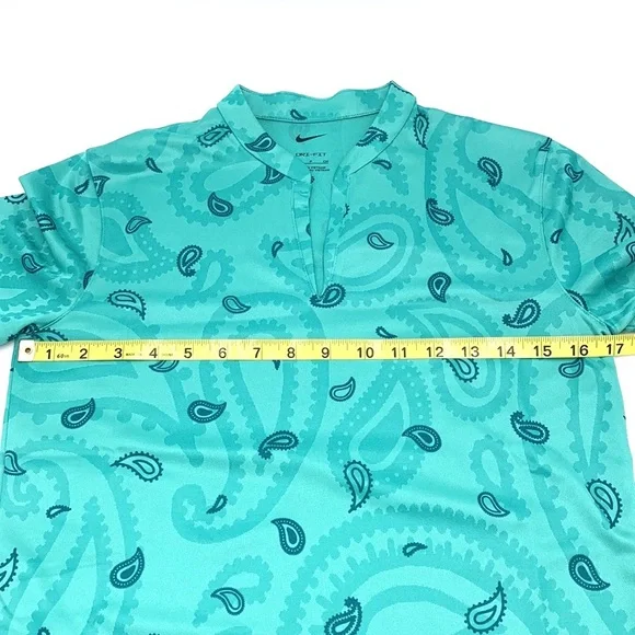 Nike Dri-Fit Victory Print Split Neck Golf Top Size Small - Picture 13 of 16